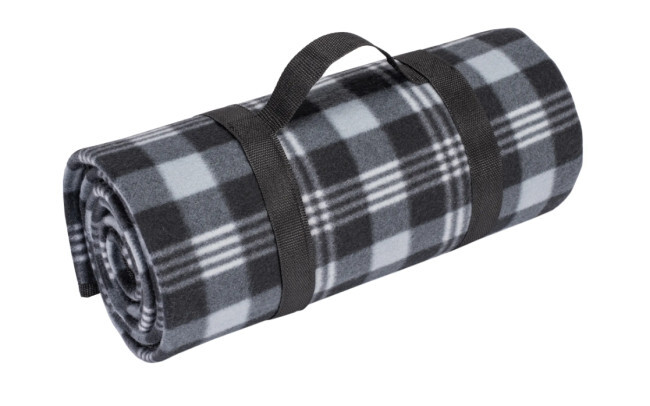 Pikniková deka károvaná, šedá