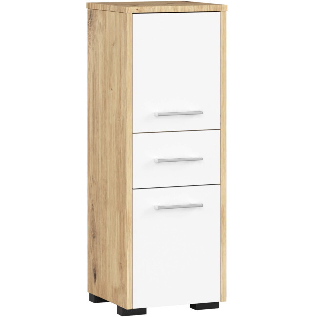 Koupelnová skříňka FIN 30 2D 1SZ dub artisan / bílá