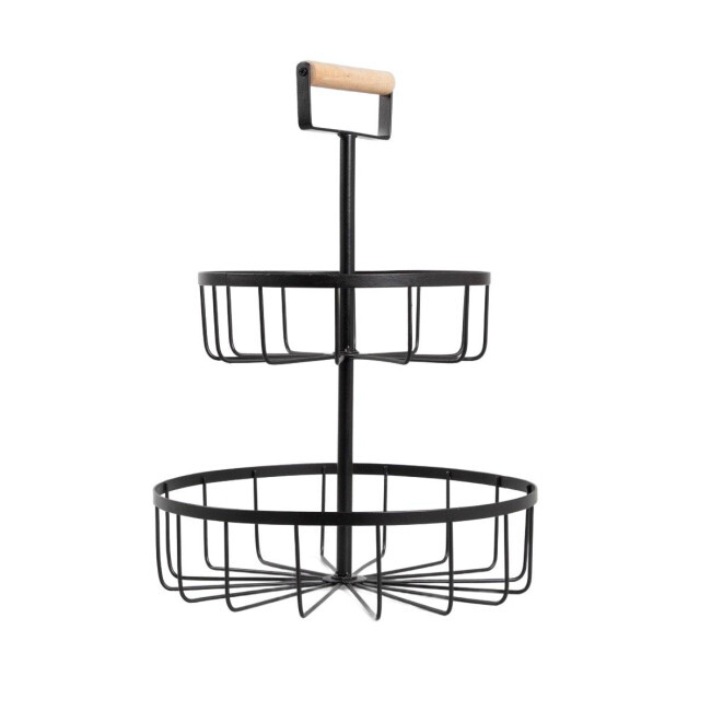 Podnos GECKO dvoupatrový černý 730870