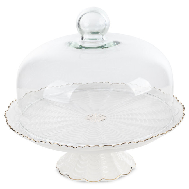 Servírovací podnos s víkem GAIA 08 krémový / zlatý