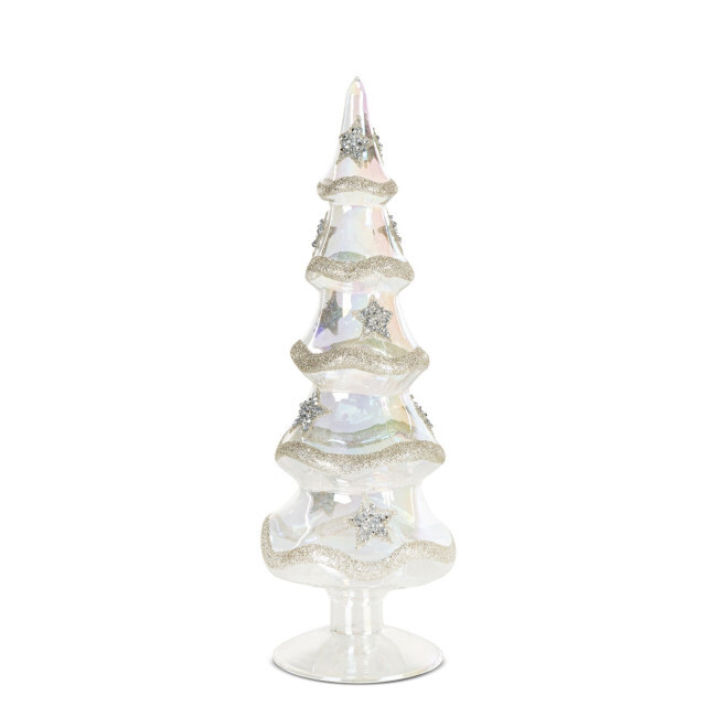 Vánoční dekorace stromek FIG 161 B průsvitná / stříbrná