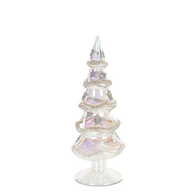 Vánoční dekorace stromek FIG 161 C průsvitná / stříbrná