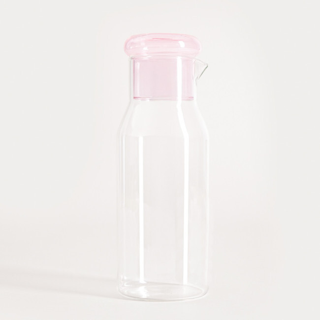 Karafa LATTRICE s růžovým víkem 758058 850 ml