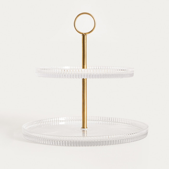 Etažér LYNN dvoupatrový 762185