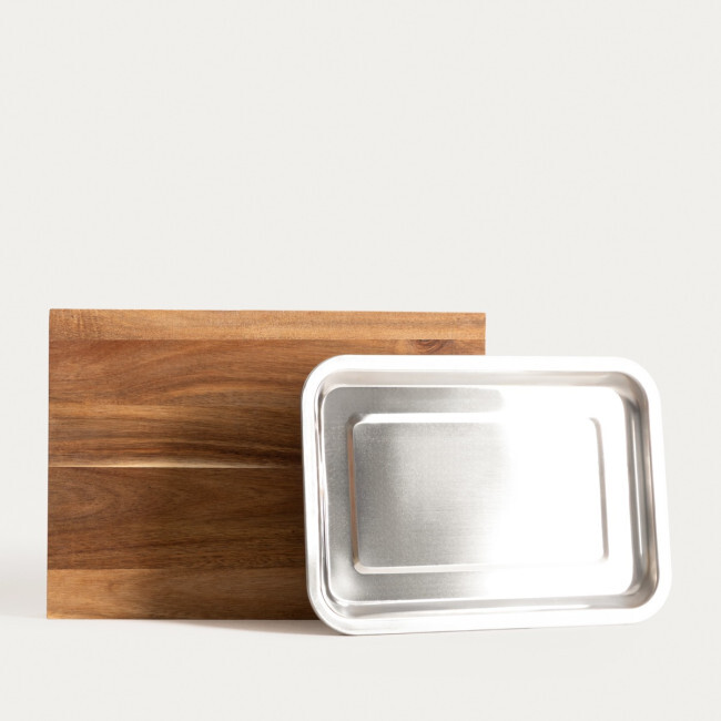 Prkénko na krájení MOOKA s kovovou nádobou 761966