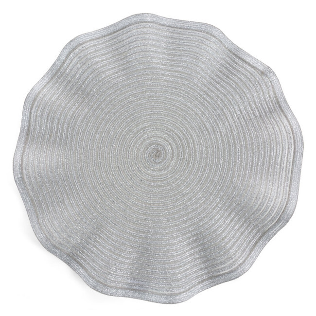 Podložka pod talíř JUNE stříbrná (6 ks)