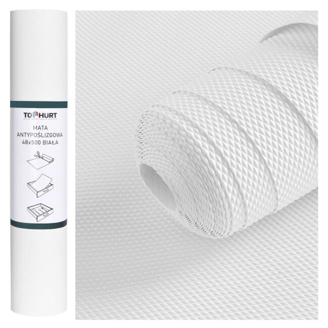 Protiskluzová podložka BALVE bílá 48x500 cm