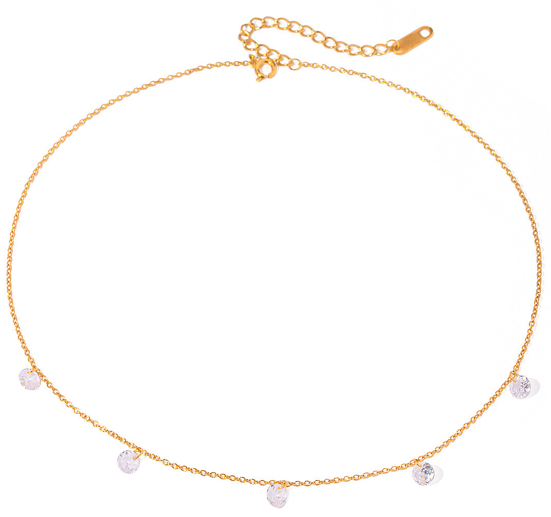 ELENYS Sparkle – pozlacený náhrdelník 18K žluté zlato Délka náhrdelníku: 35+5 cm / max. 40 cm