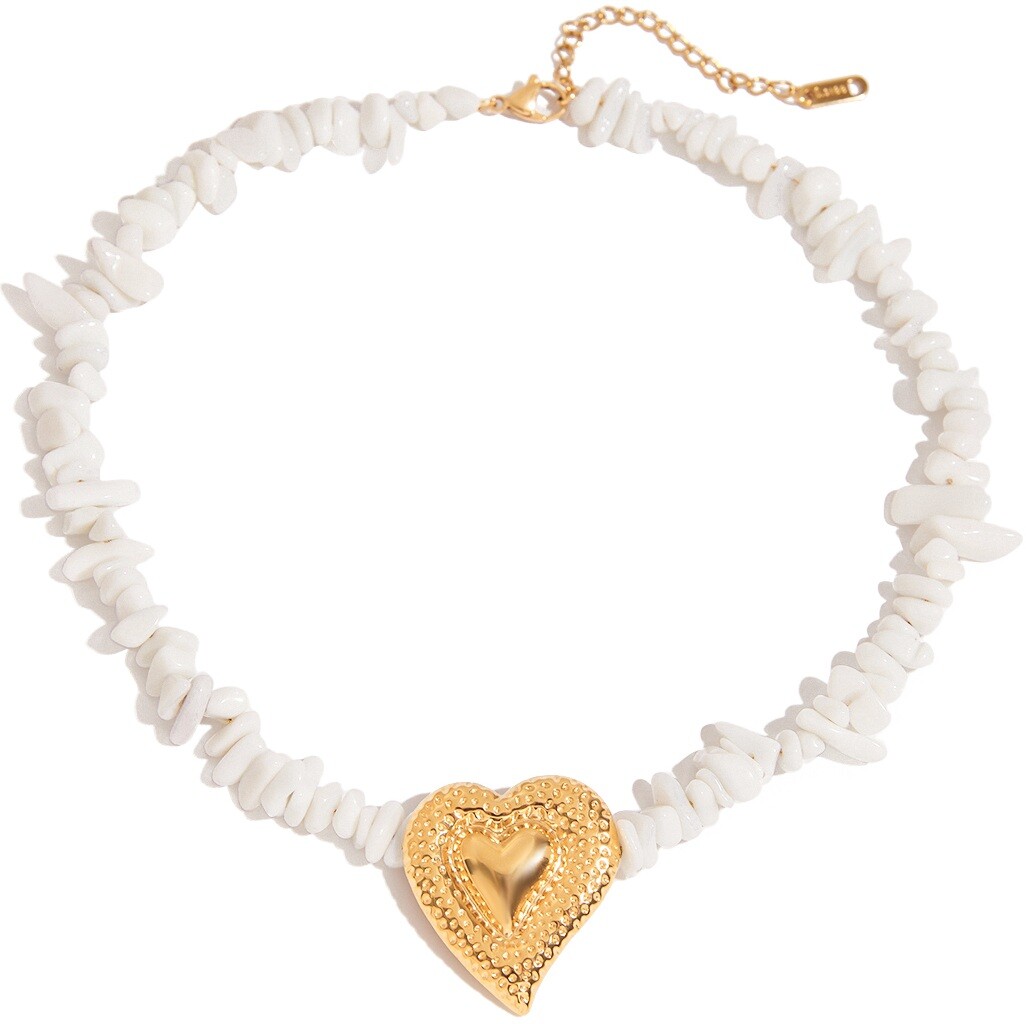 ELENYS Heart – pozlacený náhrdelník 18K žluté zlato Délka náhrdelníku: 38+5 cm / max. 43 cm