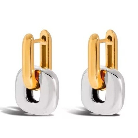 ELENYS Iconic Duo – pozlacené náušnice 18K žluté zlato