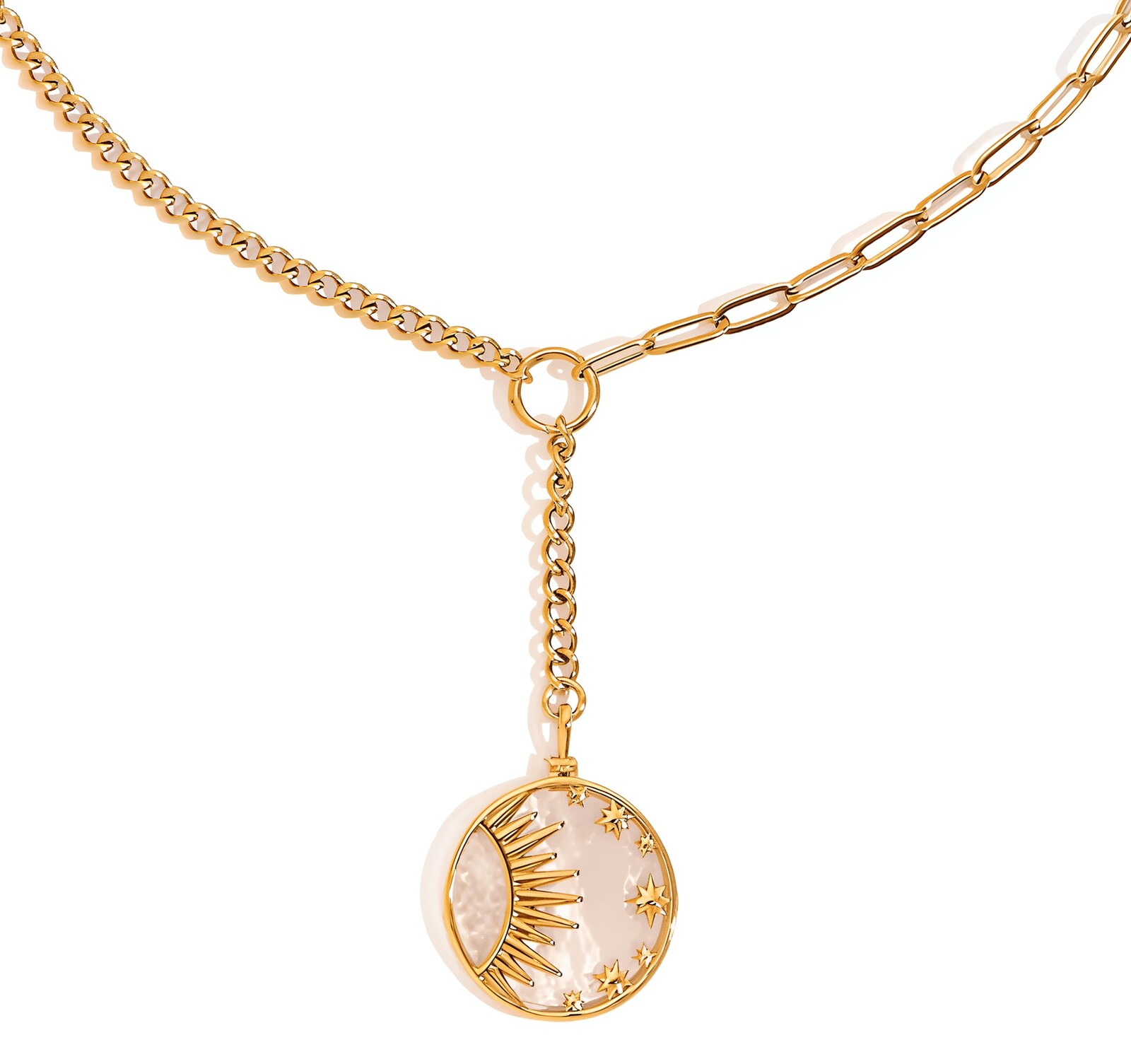 ELENYS Solis – pozlacený náhrdelník 18K žluté zlato Délka náhrdelníku: 51+5 cm / max. 56 cm