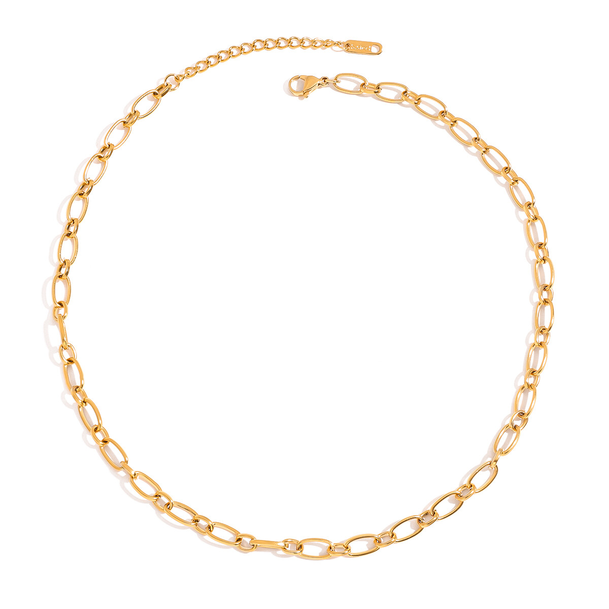 ELENYS Bold Chain – pozlacený náhrdelník 18K žluté zlato Délka: 40+5 cm / max. 45 cm