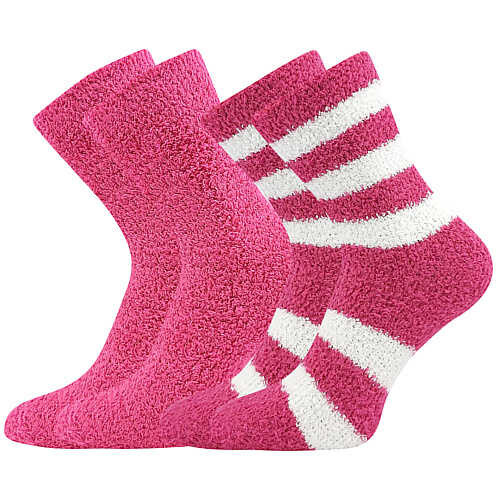 BOMA Ponožky dámské žinylkové SVĚTLANA 2pack MAGENTA 35-41 118608