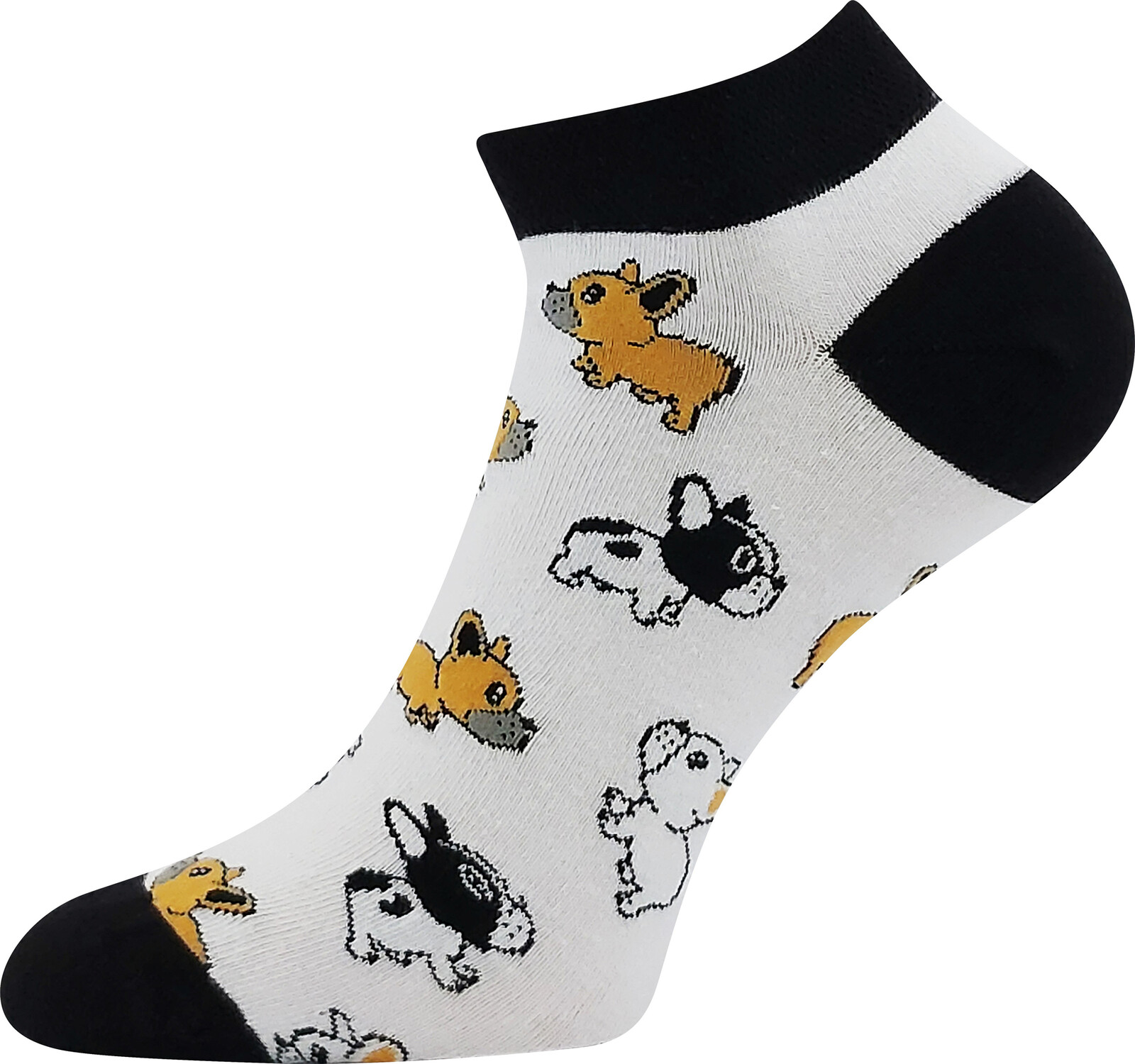 LONKA Ponožky barevné DEWOW s obrázky PEJSKŮ (3 páry) 35-38 125442