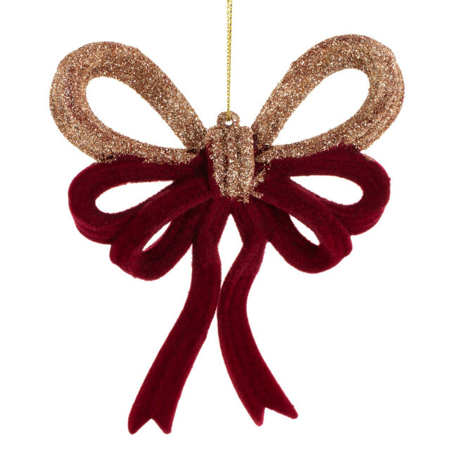 Vánoční ozdoba 422 bordó / šampaňské (6 ks)