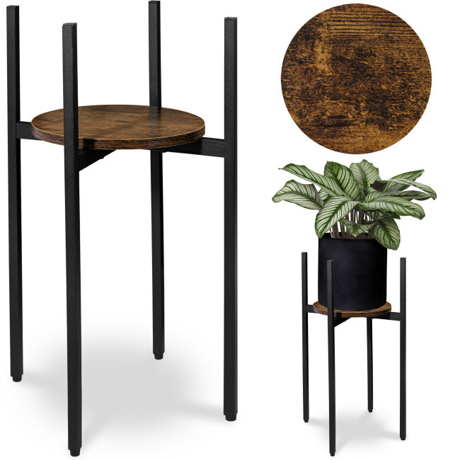 Stojan na květiny TORRE RUSTIC černý 60 cm