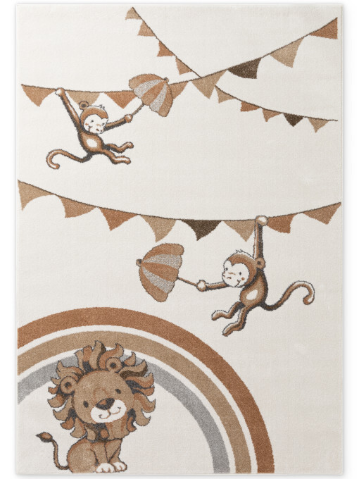 Koberec Villeroy & Boch BOHO KIDS Roar like a Lion Rainbow Party krémový