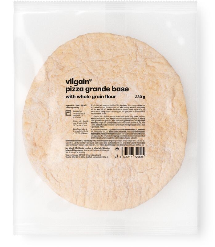 Vilgain Celozrnná pizza grande – 230 g