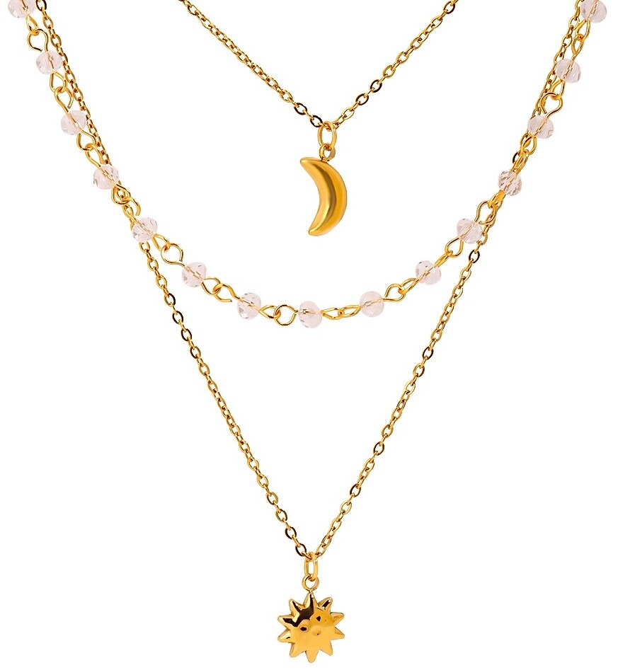 ELENYS Celeste – pozlacený náhrdelník 18K žluté zlato Délka náhrdelníku: 39+5 cm / max. 44 cm