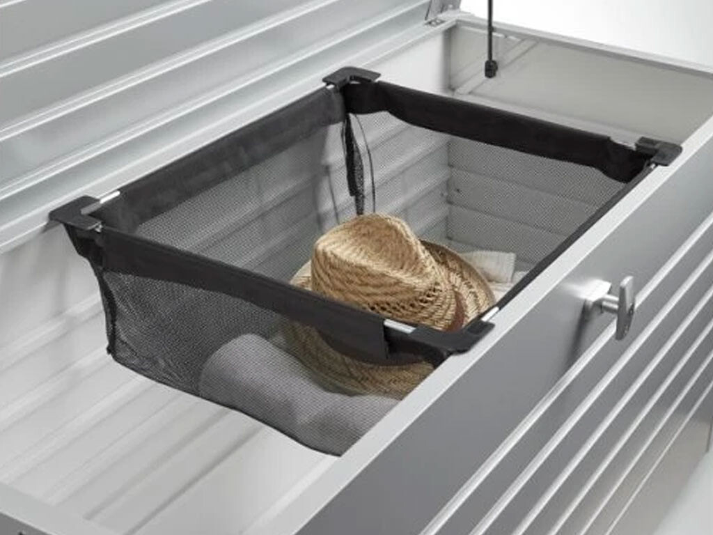 Biohort Závěsný koš ke skříni HighBoard a LoungeBox 200, stříbrná metalíza