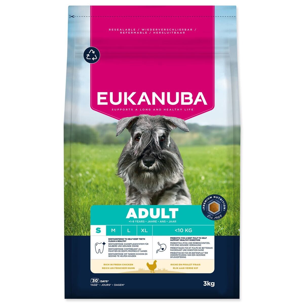 Eukanuba Premium Nutrition Adult Small Breed s kuřecím - výhodné balení: 2 x 3 kg