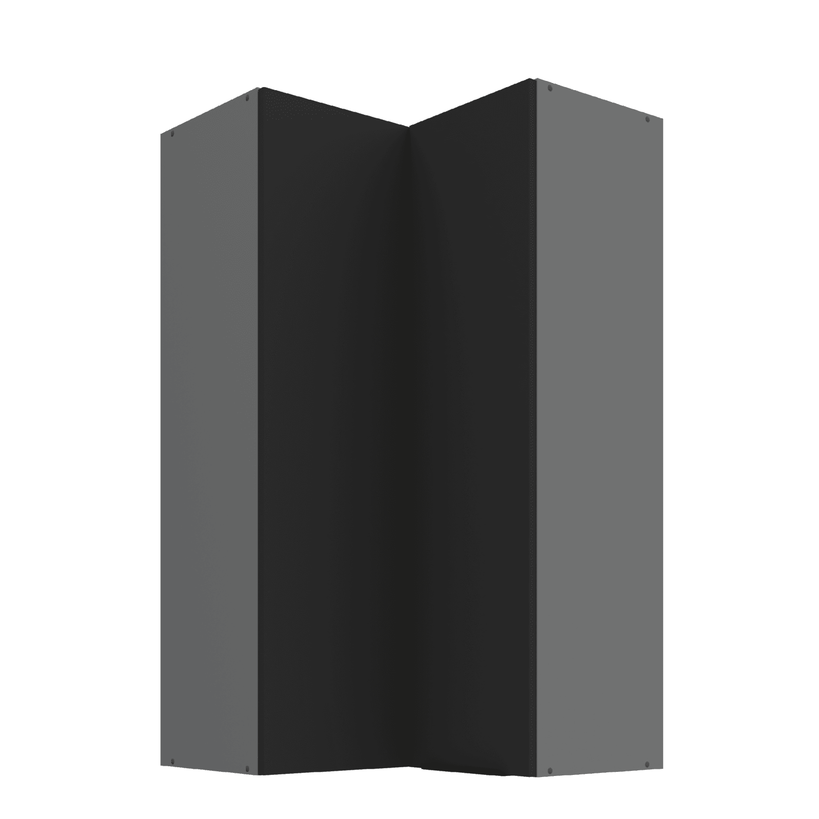 Horní rohová skříňka Aria ANT 60x60 GN-108 2F (90°) Barva korpusu: Antracit, Barva dvířek: BL - Black AFM