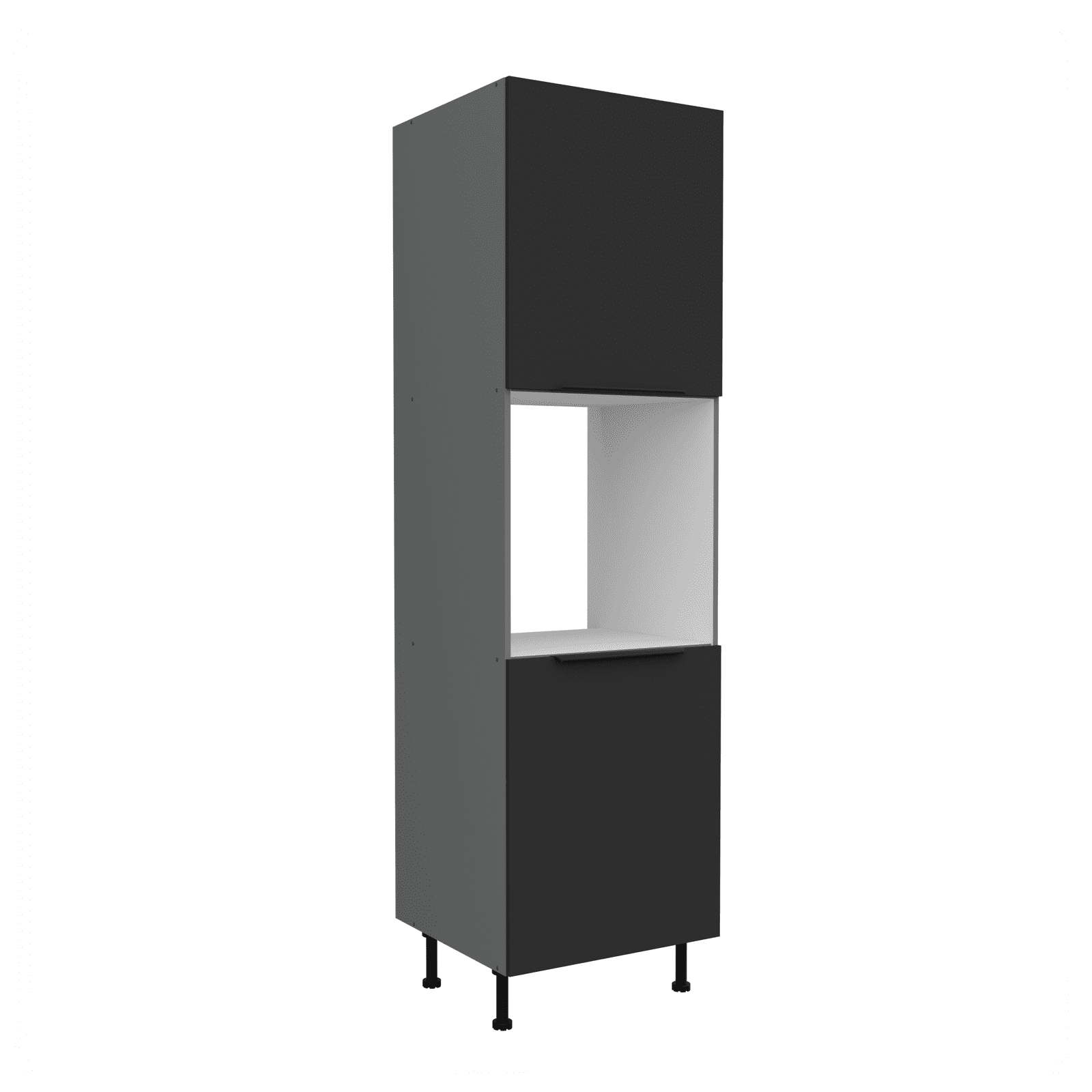 Vysoká skříňka pro vestavnou troubu Aria ANT 60 DP-210 2F Barva korpusu: Antracit, Barva dvířek: BL - Black AFM