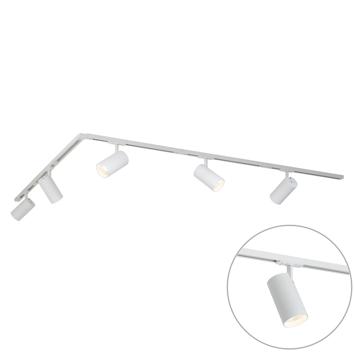 Moderní kolejnicový systém s 5 bodovými světly bílý 1-fázový - Iconic Mark