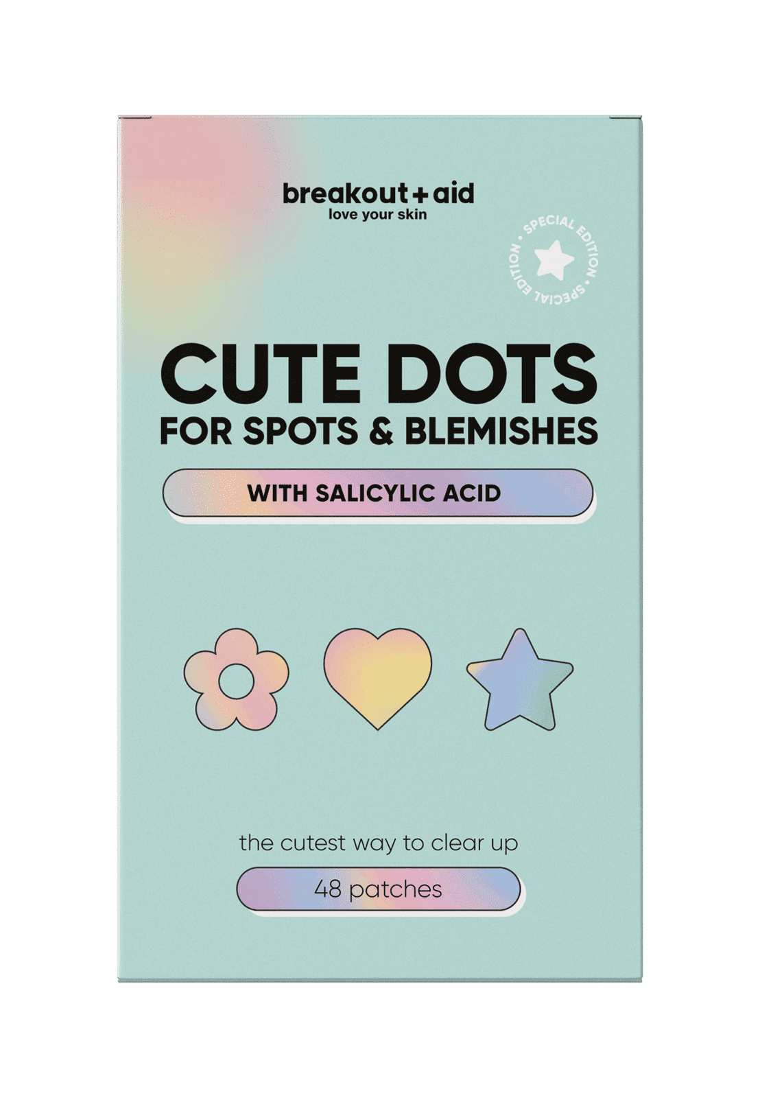 BREAKOUT+AID Náplasti na lokální ošetření akné s kyselinou salicylovou CUTE EDITION 48 ks