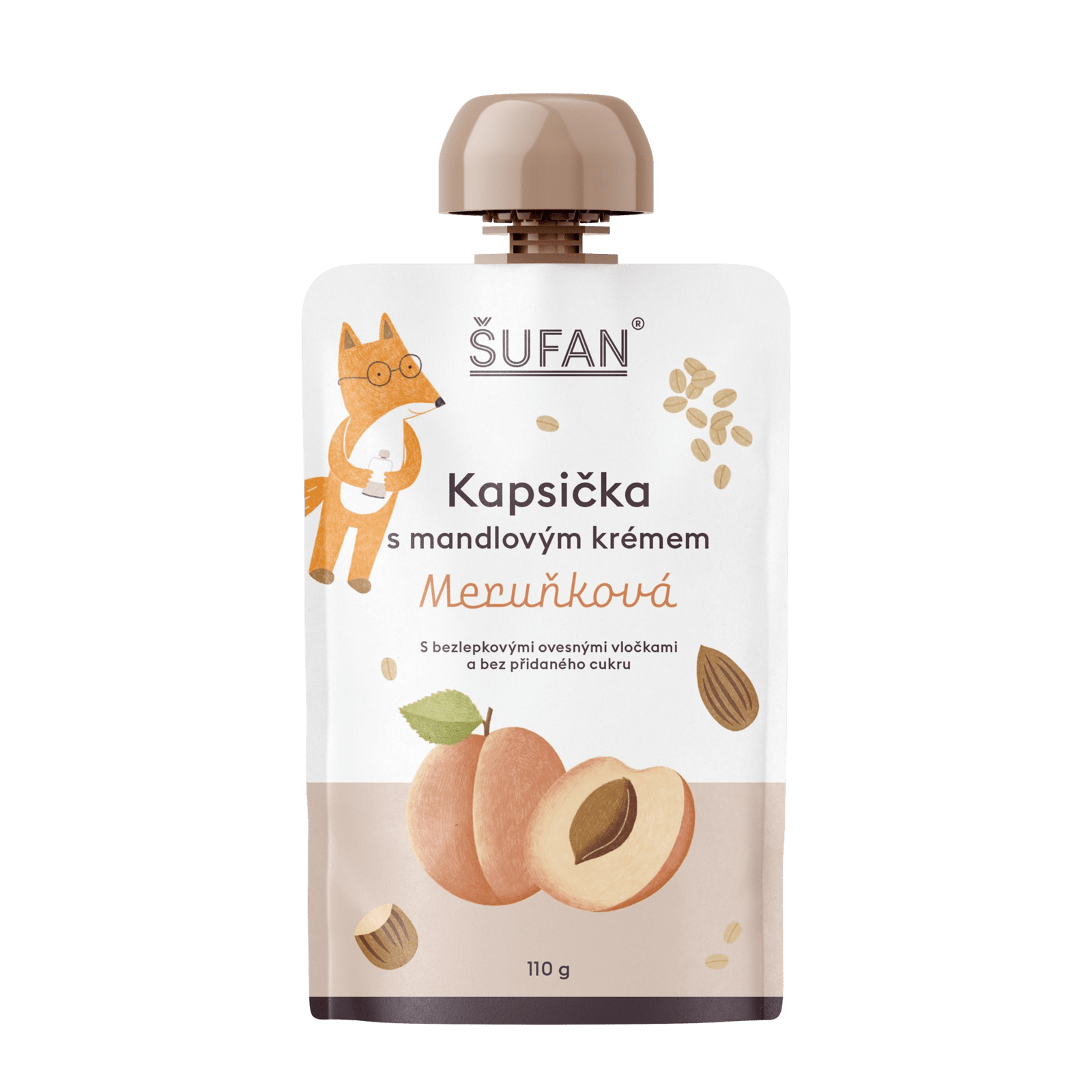 ŠUFAN Kapsička s mandlovým krémem meruňková 110 g