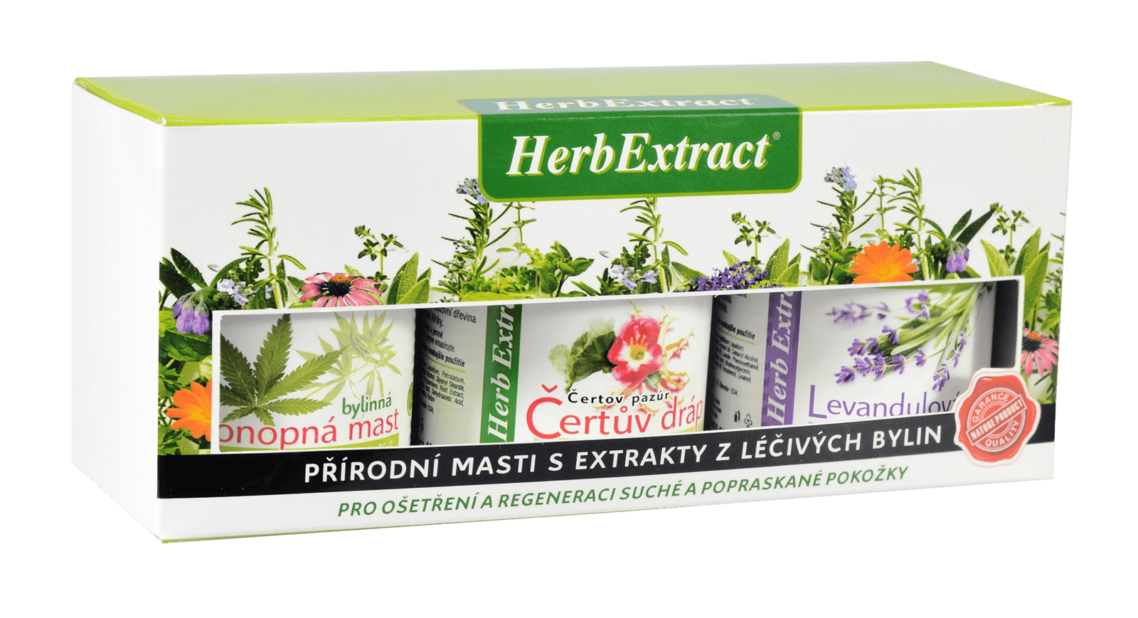 VIVACO Dárkové balení bylinné masti - harpago 125ml + levandule 125ml + cannabis 125ml