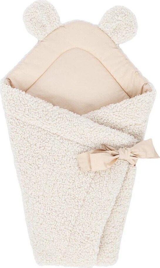 Krémová dětská zavinovačka s beránkem 35x65 cm – Meowbaby