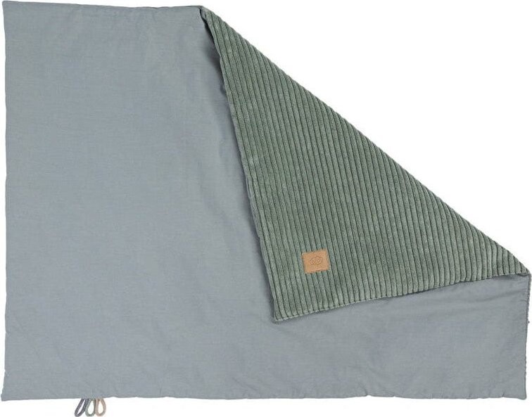 Zelená manšestrová dětská deka 100x77 cm – Meowbaby