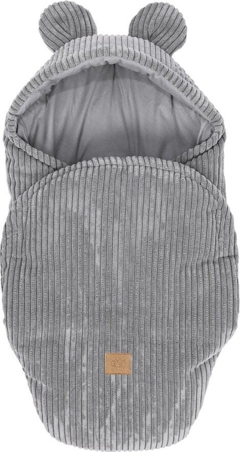 Šedá manšestrová dětská zavinovačka 45x80 cm – Meowbaby