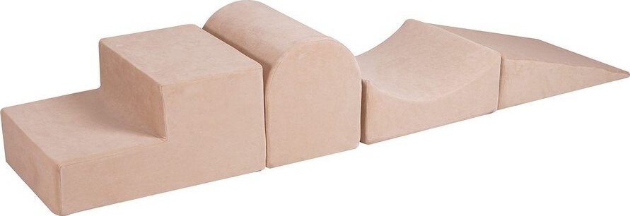 Krémové sametové pěnové hřiště 45x193x30 cm Montessori – Meowbaby