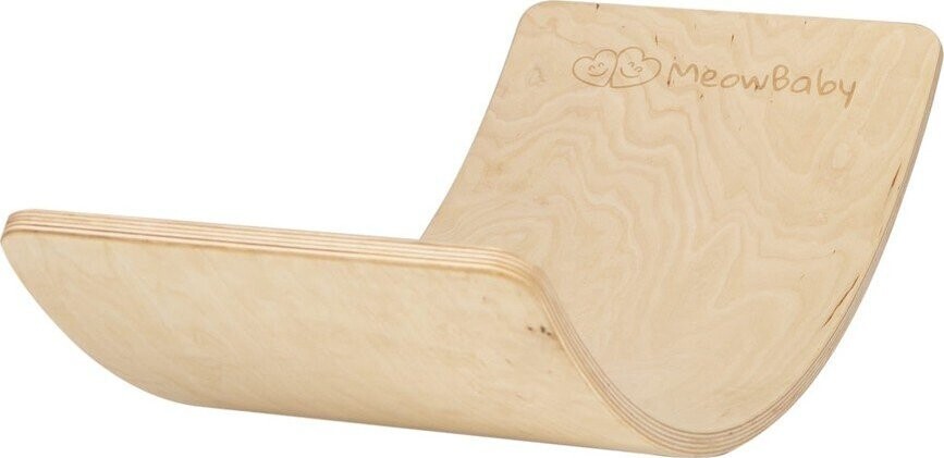 Balanční deska z borovicového dřeva v přírodní barvě 80x30x18 cm Montessori – Meowbaby