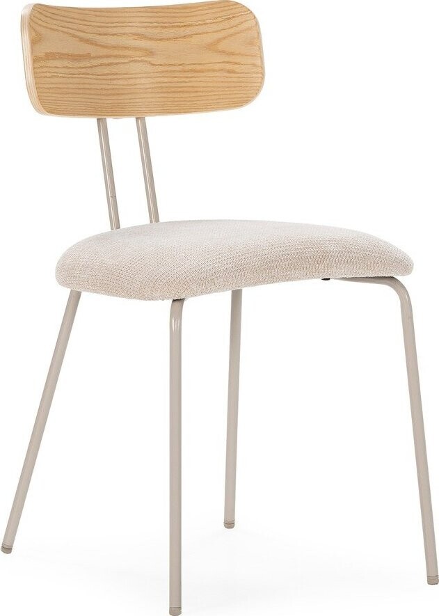 Béžová/v přírodní barvě čalouněná jídelní židle Olimpia – MOME