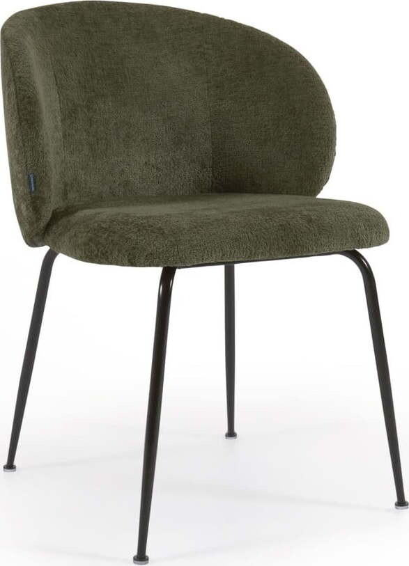 Zelené čalouněné jídelní křeslo Minna – Kave Home