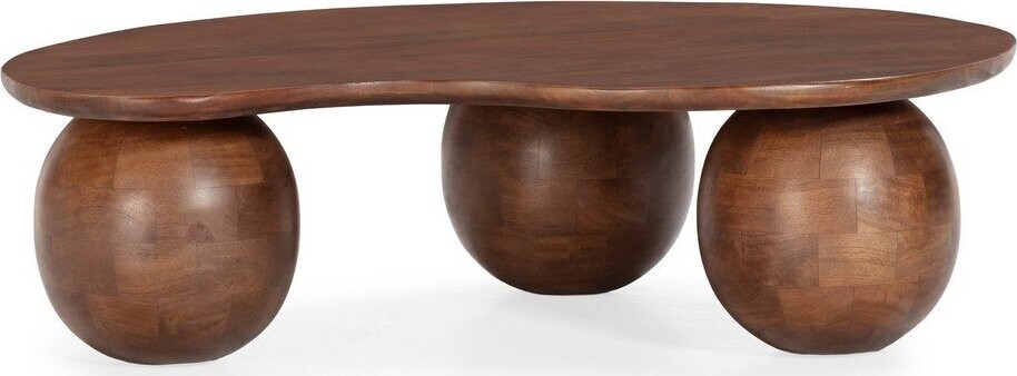 Hnědý konferenční stolek z mangového dřeva 80x107 cm Alisha – MOME