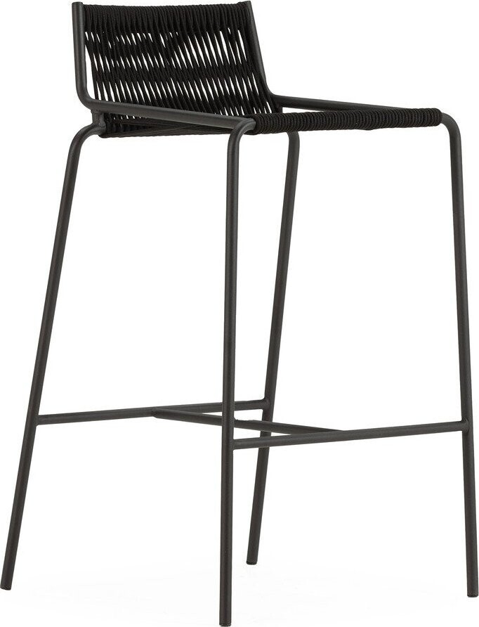 Černá kovová barová židle (výška sedáku 65 cm) Emily – Marckeric