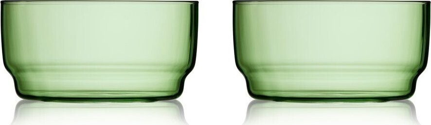Zelené skleněné misky v sadě 2 ks 500 ml Torino – Lyngby Glas