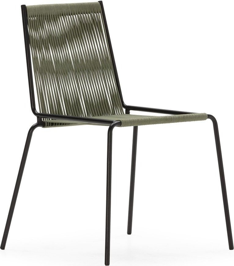 Zelené kovové stohovatelné jídelní židle v sadě 2 ks Emily – Marckeric