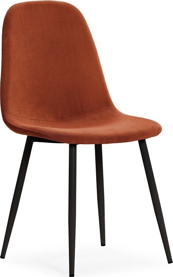 Čalouněné jídelní židle v sadě 4 ks v terakotové barvě Minka – Marckeric