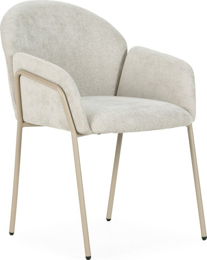 Béžová čalouněná jídelní křesla v sadě 2 ks Aslin – MOME