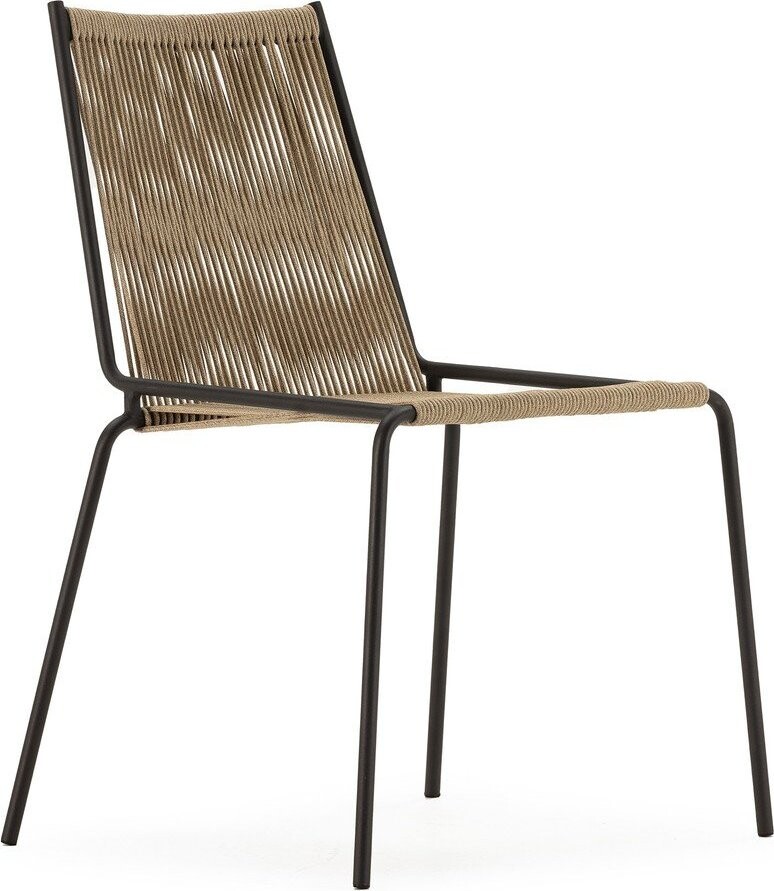 Béžové kovové stohovatelné jídelní židle v sadě 2 ks Emily – Marckeric