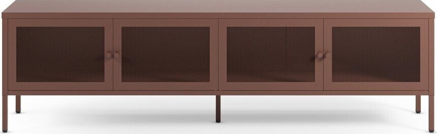 Vínový kovový TV stolek 160x50x35 cm Fayna – Marckeric