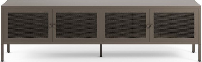 Šedý kovový TV stolek 160x50x35 cm Fayna – Marckeric