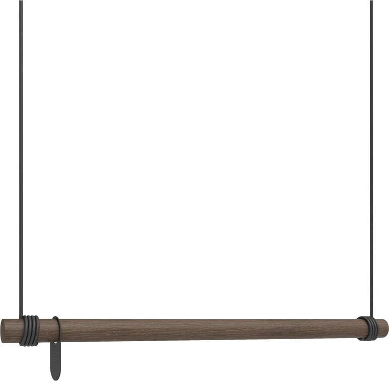 Hnědý nástěnný věšák z dubového dřeva 80 cm Swing M – LIND DNA