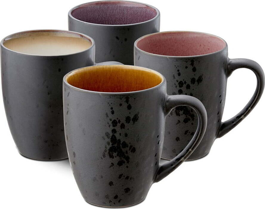 Černé keramické hrnky v sadě 4 ks 300 ml Gastro Black/Mix – Bitz