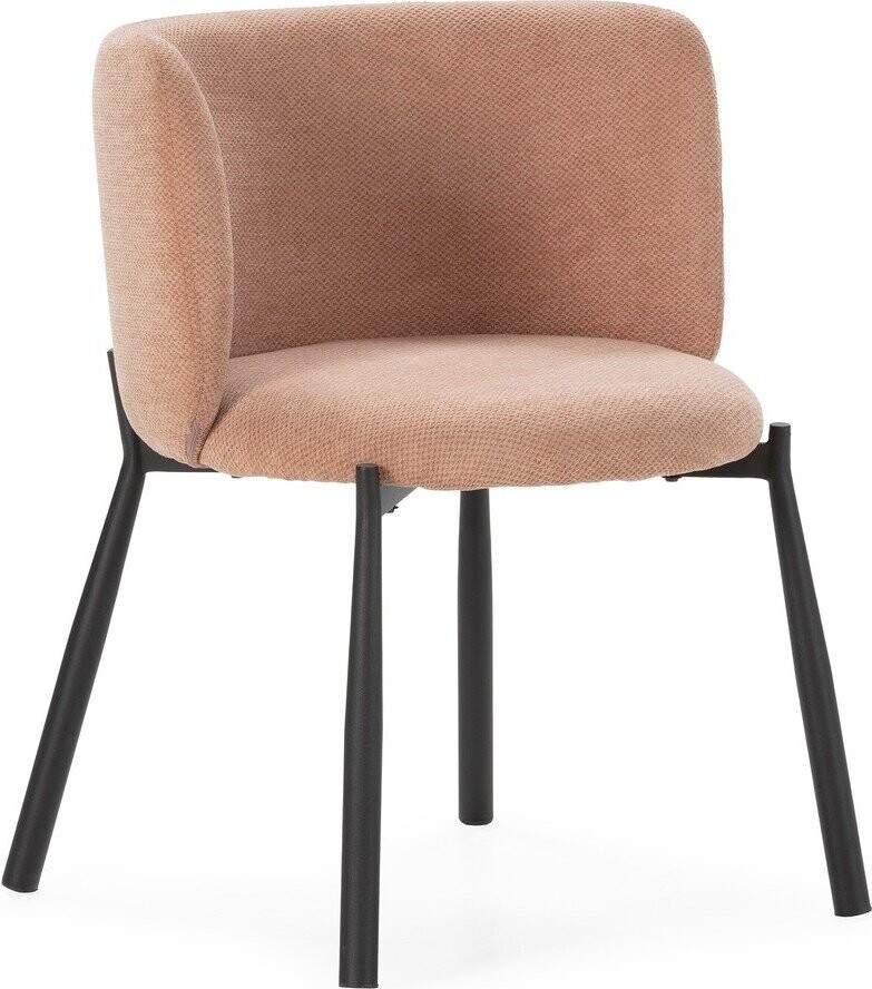 Broskvová čalouněná jídelní křesla v sadě 2 ks Ginny – MOME